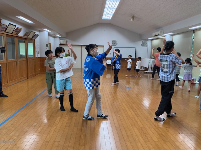 盆踊りの練習風景